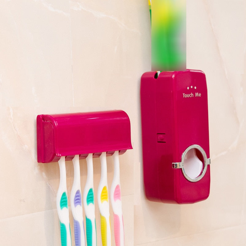 Tooth Brush Holder & Automatic Toothpaste Dispenser