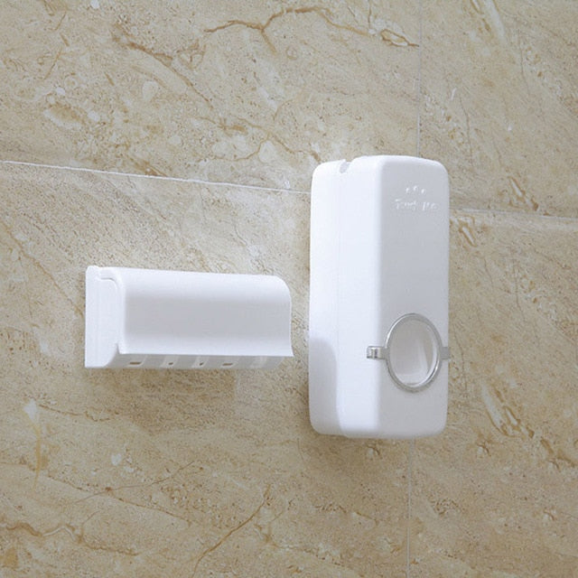 Tooth Brush Holder & Automatic Toothpaste Dispenser